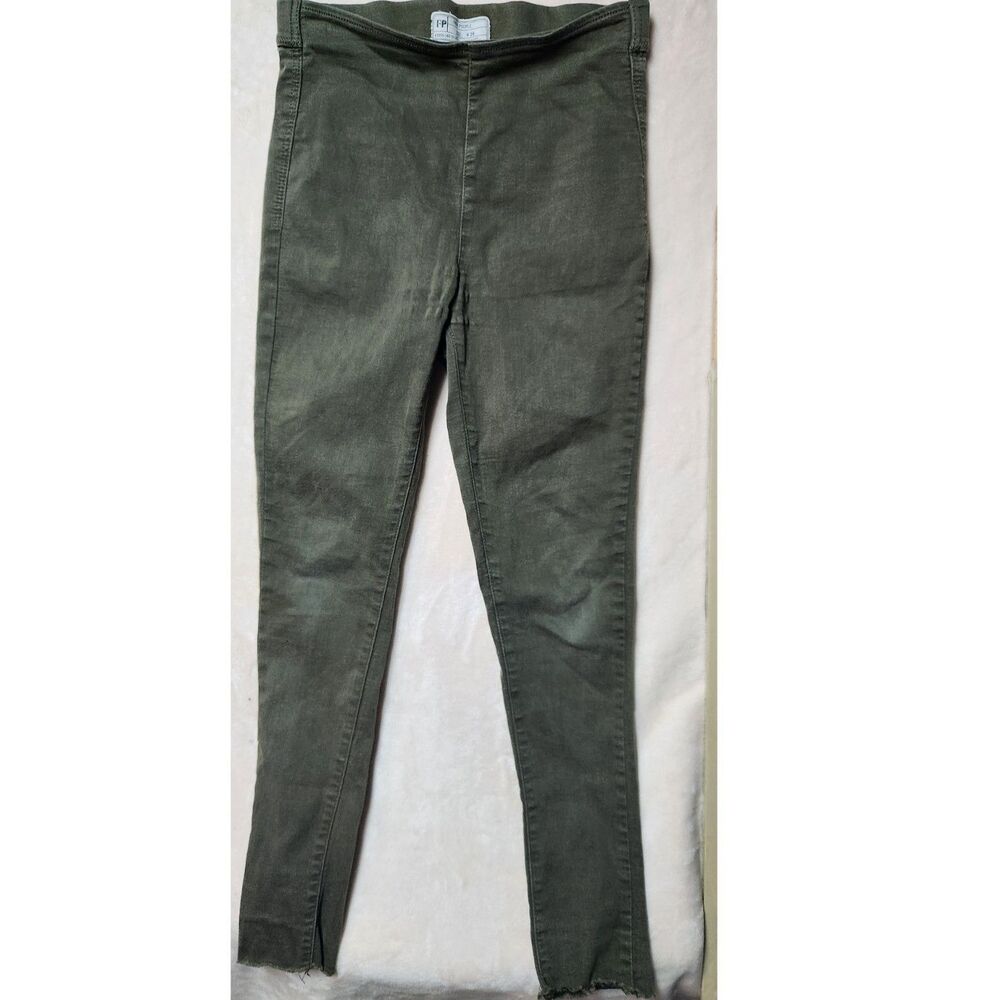 Free People Leggings Women Size 6/28 Green  Distressed At Ankle
